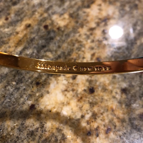 EUC kate spade gold and orange bangle bracelet - Picture 2 of 4